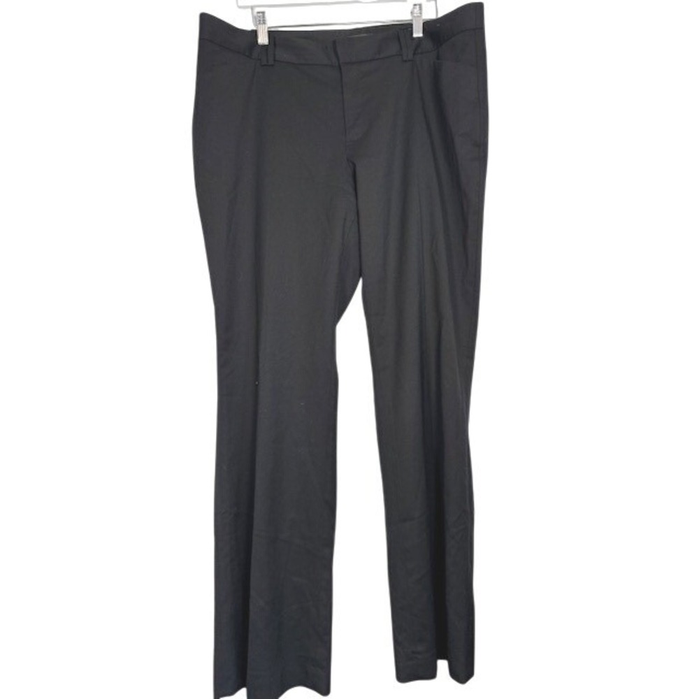 Eddie Bauer Blakeley Fit Wool Black Trousers Women's Size 18 Bootcut Dress Pants